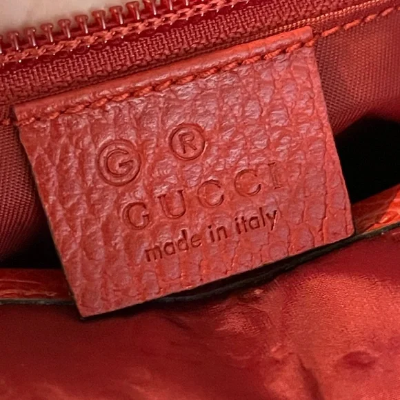 GUCCI Nylon Monogram Double Buckle Flap Messenger Bag Vibrant Red - Picture 10 of 16
